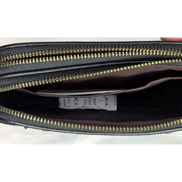 COACH Prairie Rivets Crossbody - Black Suede with Leather Patches 24309 NWT - Picture 7 of 9